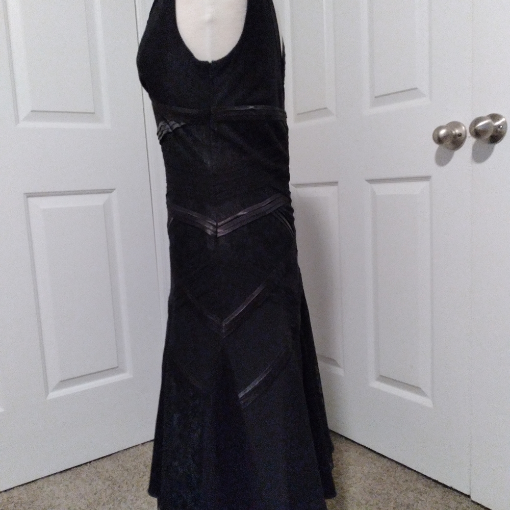 NWT Mesmerize Sleeveless Black Lace Satin Party Wedding Cocktail Dress Size Med - Picture 5 of 13